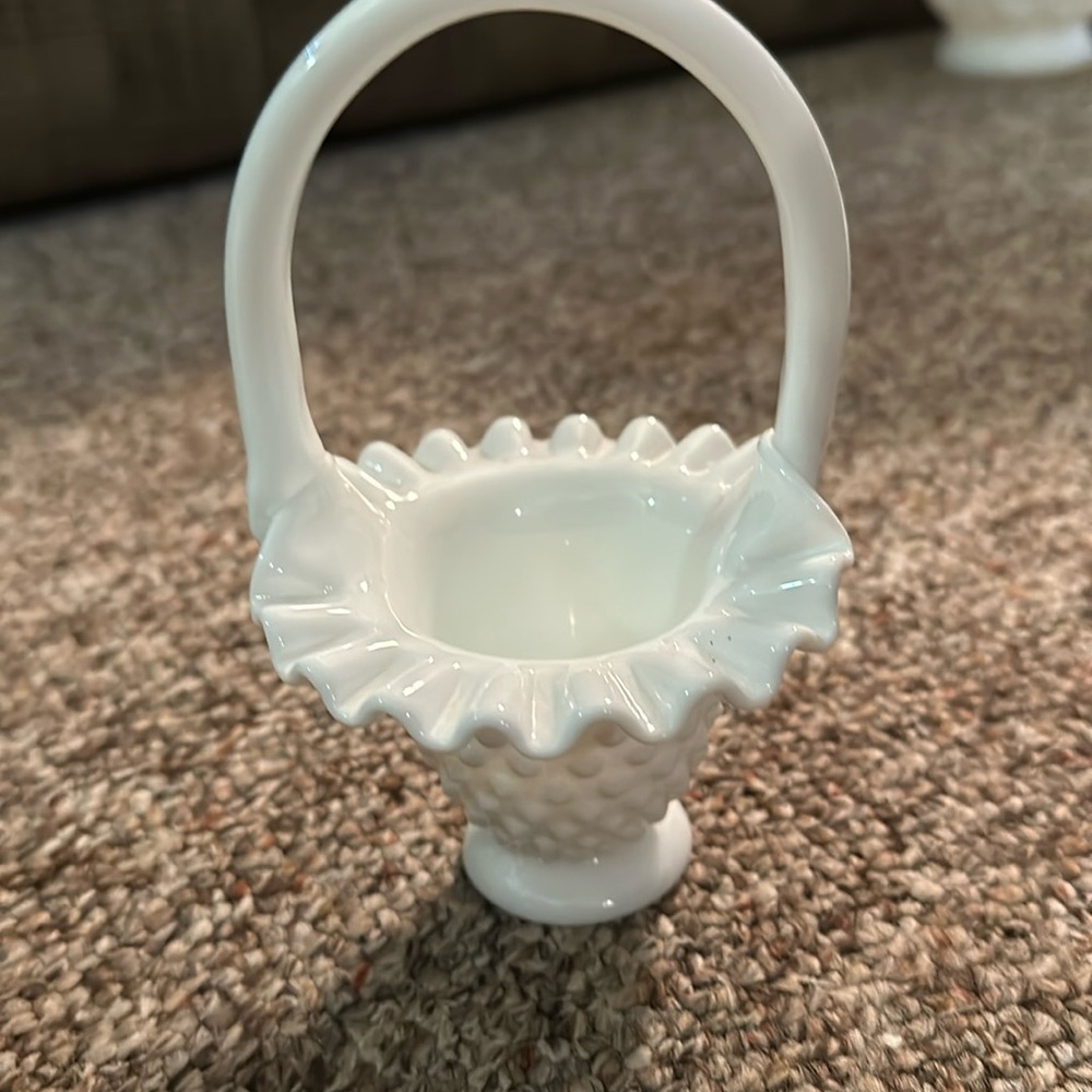 Milk glass dish